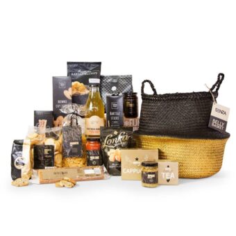 Kerstpakket Eco mand vol lekkers Kerstpakket Eco mand vol lekkers