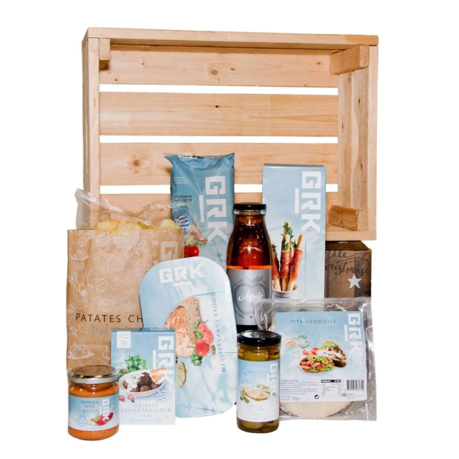 Kerstpakket Een kratje gevuld