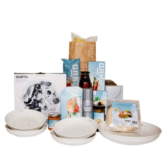 Kerstpakket Grieks geserveerd Kerstpakket Grieks geserveerd