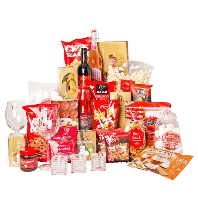 Kerstpakket Luxe in rood