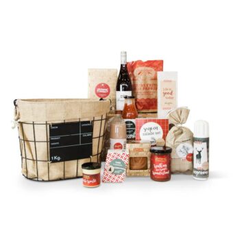 Kerstpakket Mand vol lekkernijen Kerstpakket Mand vol lekkernijen