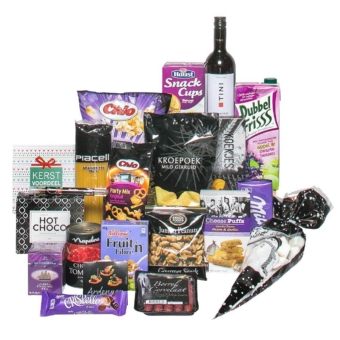 Kerstpakket Pak vol paars en zwart Kerstpakket Pak vol paars en zwart