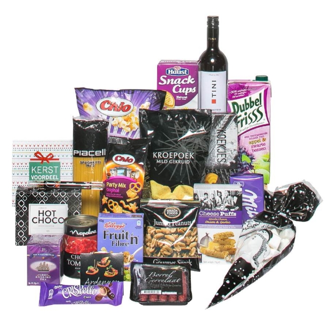 Kerstpakket Pak vol paars en zwart