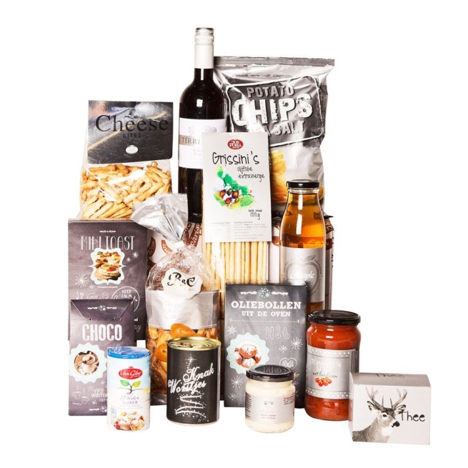 Kerstpakket Wijn met toastjes