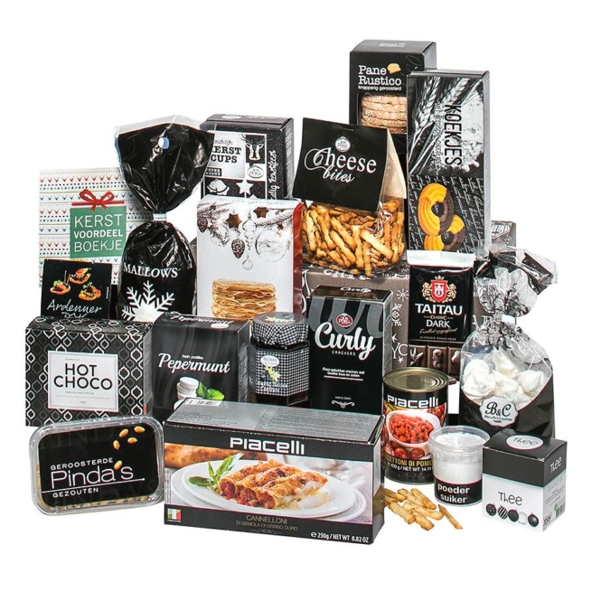 Kerstpakket Winters zwart/wit