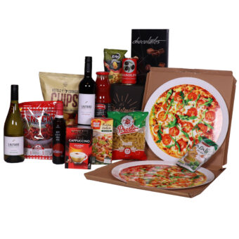 Kerstpakket FF wachten, Pizza! Kerstpakket FF wachten, Pizza!