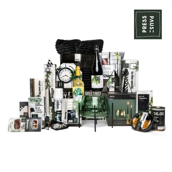 Kerstpakket Press pause