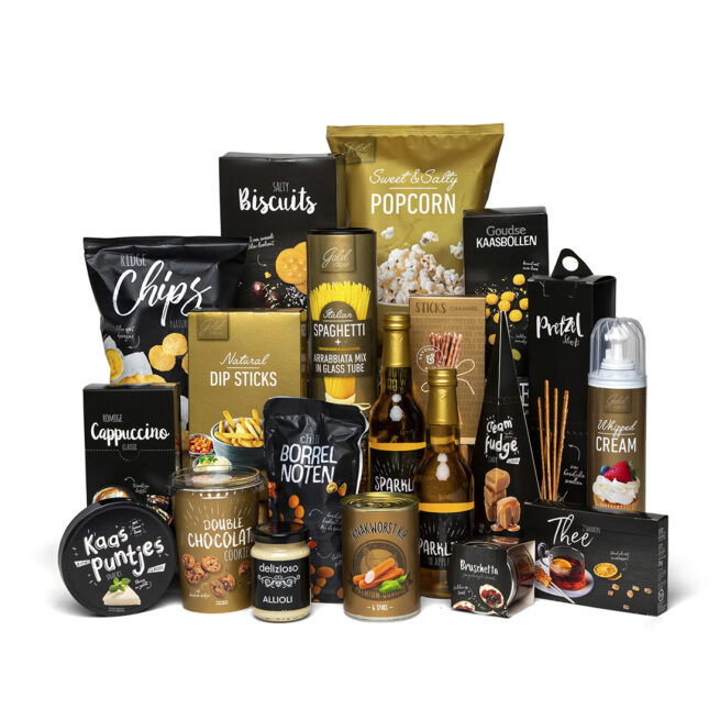 Kerstpakket Zwart gouden pracht