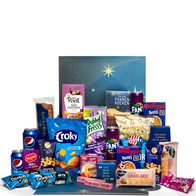 Kerstpakket Blauwe topper