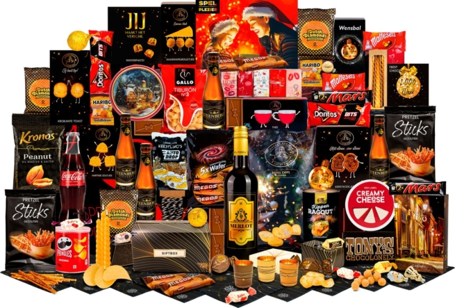 Kerstpakket Pakket vol merken