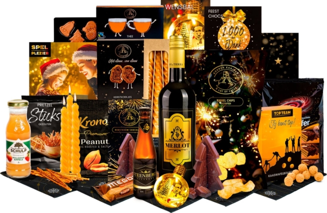 Kerstpakket Black en Gold