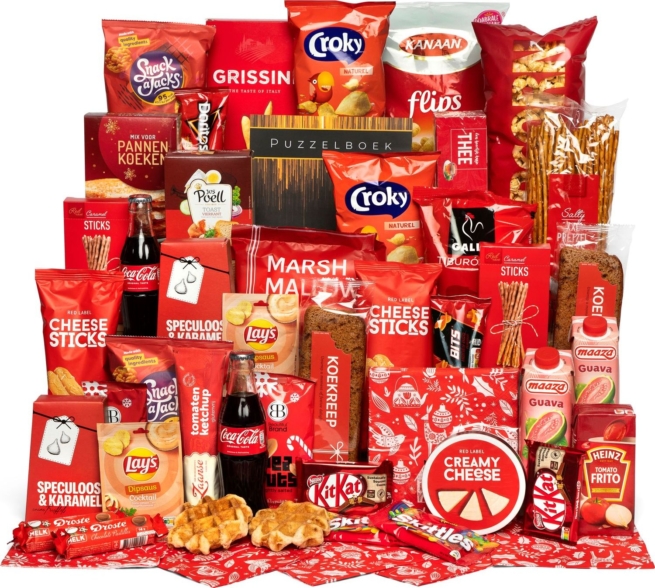 Kerstpakket Bomvol rood
